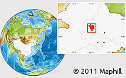 Physical Location Map of Dorbod, highlighted country