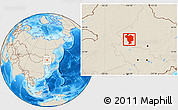 Shaded Relief Location Map of Dorbod