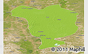 Physical Panoramic Map of Dorbod, satellite outside