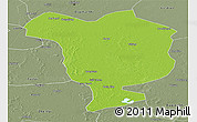 Physical Panoramic Map of Dorbod, semi-desaturated