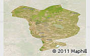 Satellite Panoramic Map of Dorbod, lighten