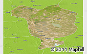 Satellite Panoramic Map of Dorbod, physical outside