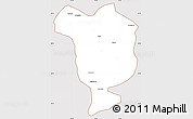 Classic Style Simple Map of Dorbod, cropped outside