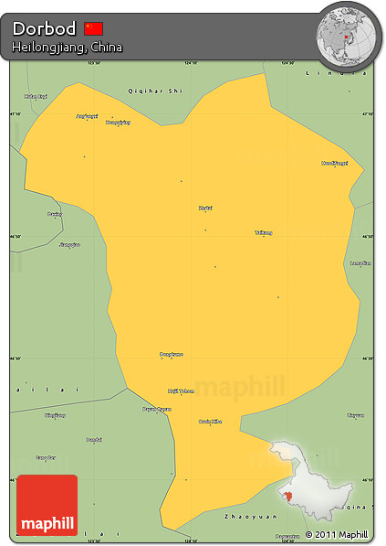 Savanna Style Simple Map of Dorbod