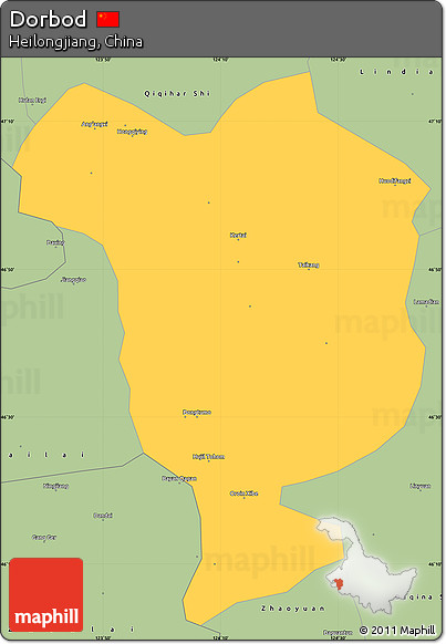 Savanna Style Simple Map of Dorbod