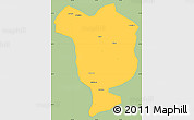 Savanna Style Simple Map of Dorbod, single color outside