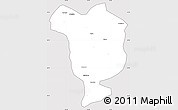 Silver Style Simple Map of Dorbod, cropped outside