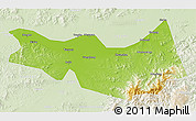 Physical 3D Map of Fangzheng, lighten