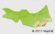 Physical 3D Map of Fangzheng, single color outside