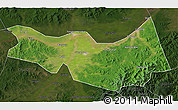 Satellite 3D Map of Fangzheng, darken