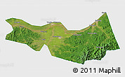 Satellite 3D Map of Fangzheng, single color outside