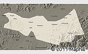 Shaded Relief 3D Map of Fangzheng, darken