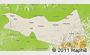 Shaded Relief 3D Map of Fangzheng, physical outside