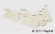 Shaded Relief 3D Map of Fangzheng, single color outside