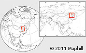 Blank Location Map of Fangzheng, within the entire country