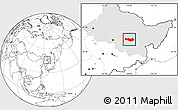 Blank Location Map of Fangzheng, highlighted parent region