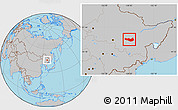 Gray Location Map of Fangzheng