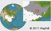 Satellite Location Map of Fangzheng, highlighted country, highlighted parent region