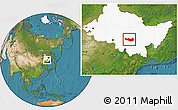 Satellite Location Map of Fangzheng, highlighted parent region
