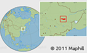 Savanna Style Location Map of Fangzheng