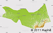 Physical Map of Fangzheng, cropped outside