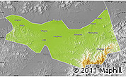 Physical Map of Fangzheng, desaturated