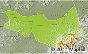 Physical Map of Fangzheng, semi-desaturated