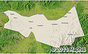 Shaded Relief Map of Fangzheng, satellite outside