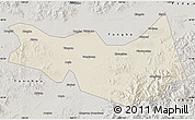 Shaded Relief Map of Fangzheng, semi-desaturated