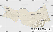 Shaded Relief Map of Fangzheng, single color outside
