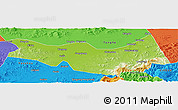 Physical Panoramic Map of Fangzheng, political outside