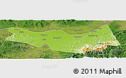 Physical Panoramic Map of Fangzheng, satellite outside