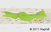 Physical Panoramic Map of Fangzheng, shaded relief outside