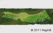 Satellite Panoramic Map of Fangzheng, darken