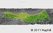 Satellite Panoramic Map of Fangzheng, desaturated