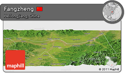 Satellite Panoramic Map of Fangzheng