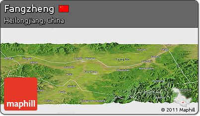 Satellite Panoramic Map of Fangzheng