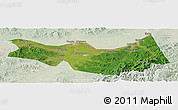 Satellite Panoramic Map of Fangzheng, lighten