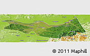 Satellite Panoramic Map of Fangzheng, physical outside