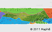 Satellite Panoramic Map of Fangzheng, political outside