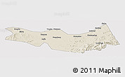 Shaded Relief Panoramic Map of Fangzheng, cropped outside