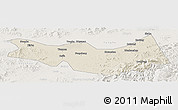 Shaded Relief Panoramic Map of Fangzheng, lighten