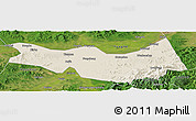 Shaded Relief Panoramic Map of Fangzheng, satellite outside