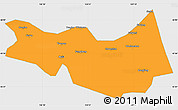 Political Simple Map of Fangzheng, single color outside