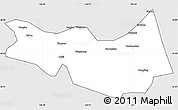Silver Style Simple Map of Fangzheng, cropped outside