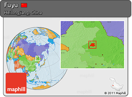Political Location Map of Fuyu