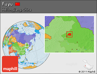 Political Location Map of Fuyu