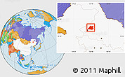Political Location Map of Fuyu, highlighted country