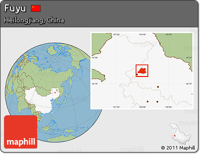 Savanna Style Location Map of Fuyu, highlighted country