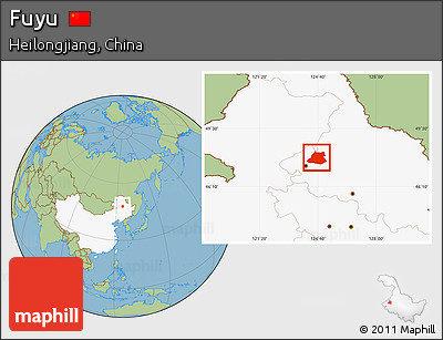 Savanna Style Location Map of Fuyu, highlighted country